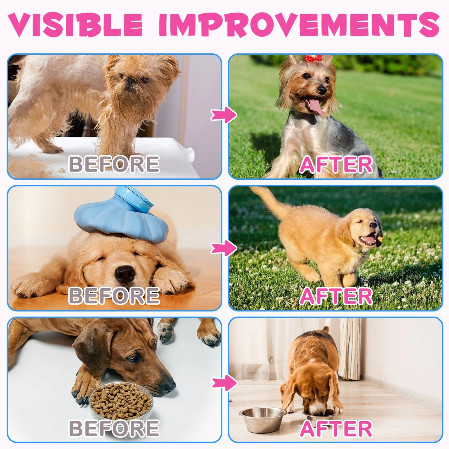 Suplemento Oimmal para la Salud de la Piel y el Pelaje de Mascotas, Colágeno Líquido con Sabor a Tocino para Perros, Ayuda al Soporte Digestivo y Articular con Biotina